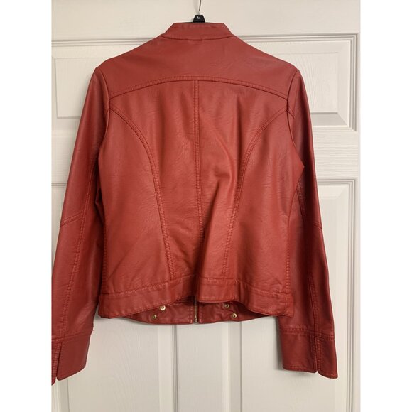 Made By Johnny L.A. Cropped Faux Leather Jacket Size M - Picture 3 of 9
